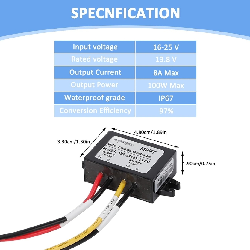100W For MPPT 1* Solar Charge  - Drone Solar Charger review and price