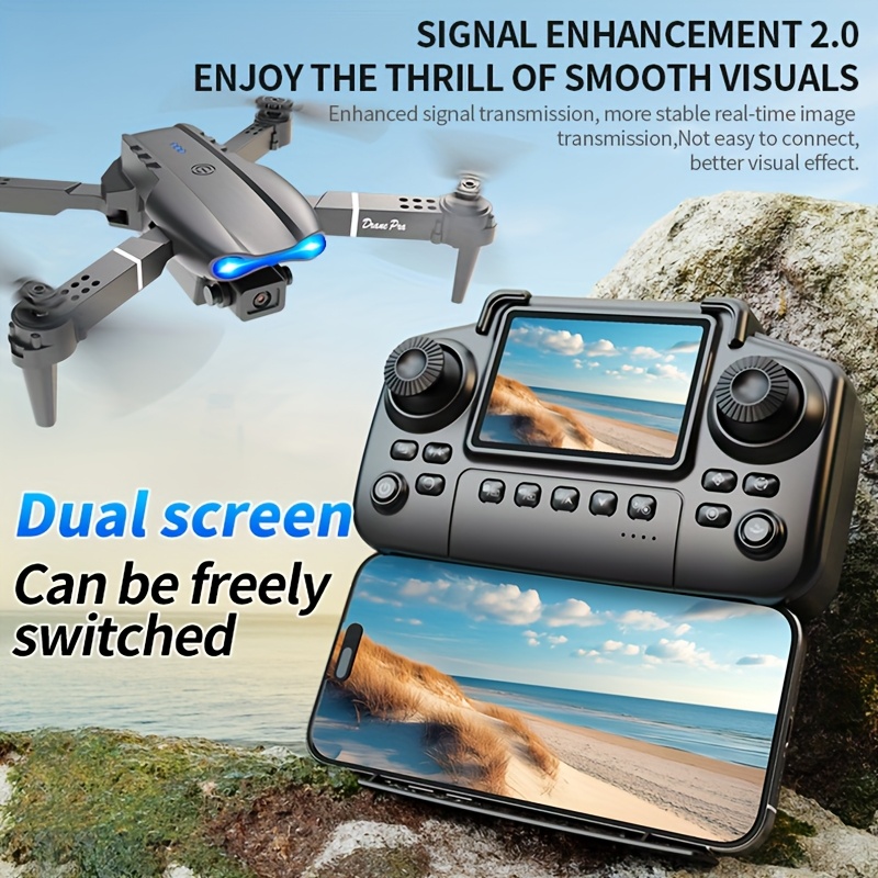 E99 PRO MAX Foldable Drone wit - Drone Controller Screen review and price