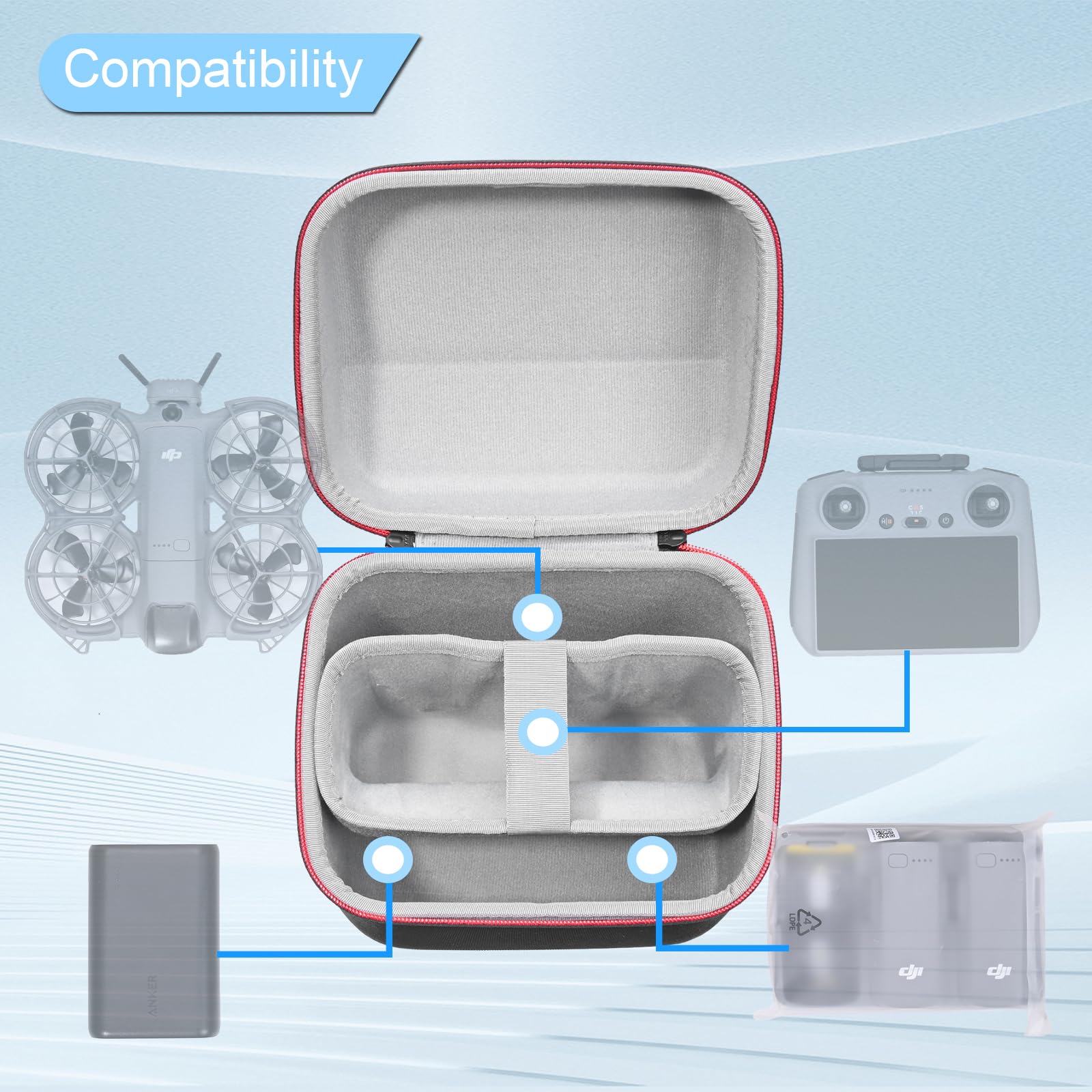 Portable Case for DJI Neo 2 Fl - Drone Charging Hub review and price
